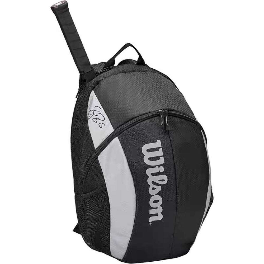 Wilson Fed Team Backpack - Black, Holds up to 2 Rackets Black NWOT